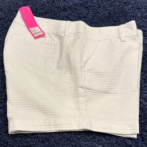 Lilly Pulitzer White Textured Shorts